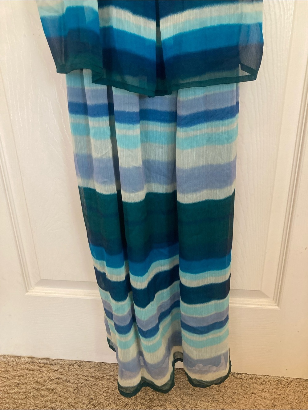Collective Concepts Teal Layered Strap Dress Mermaidcore Women's Dress - Picture 7 of 10